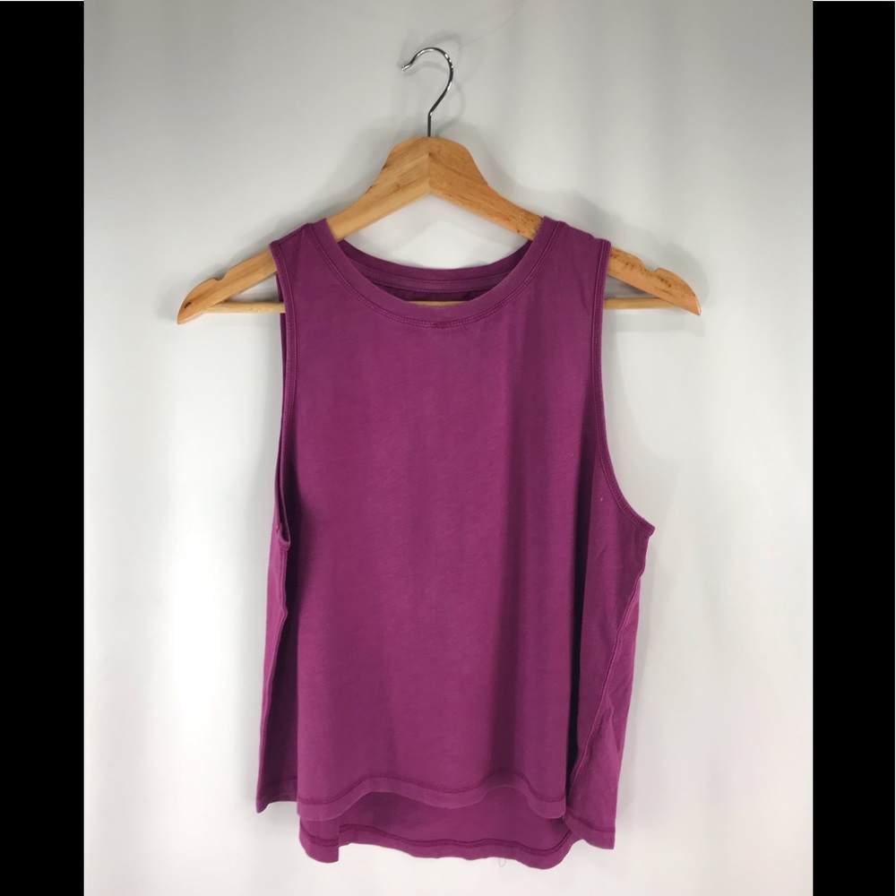 Athleta Organic Daily Crop Tank Purple - Picture 1 of 5